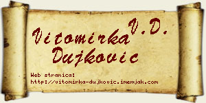 Vitomirka Dujković vizit kartica